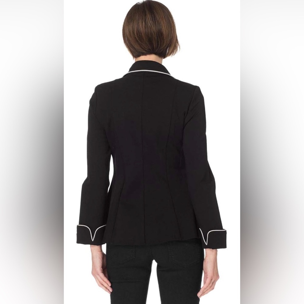 Joseph Ribkoff EUC Size 8 Amazing Classic Joseph Black Military Style Jacket - Picture 7 of 14